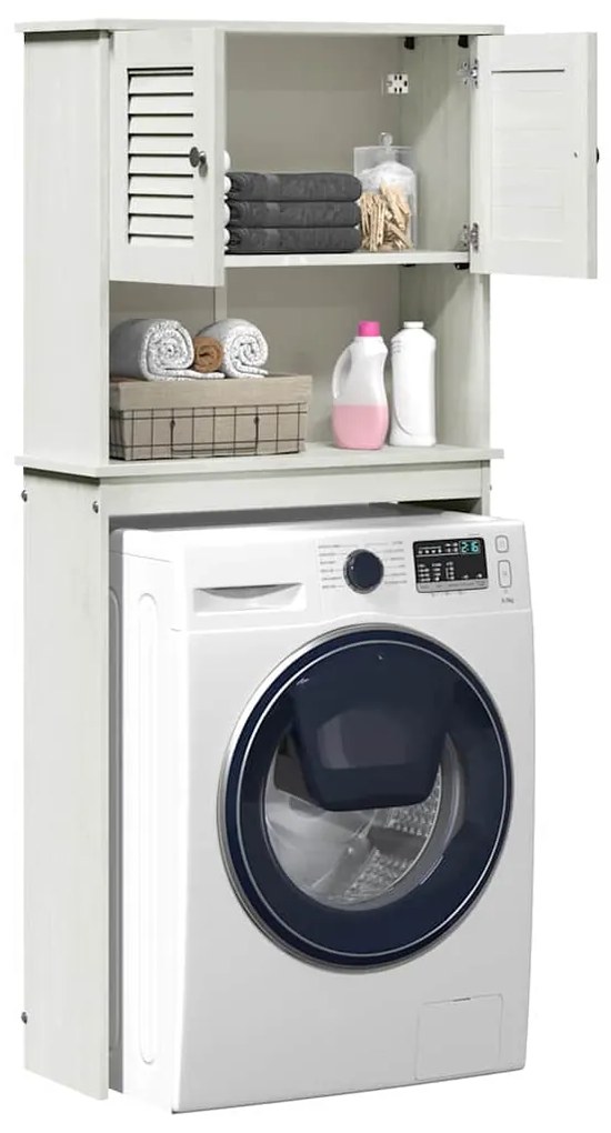 vidaXL Ντουλάπα Πλυντηρίου με ράφι VIGO Λευκό και Αντίκα Λευκό