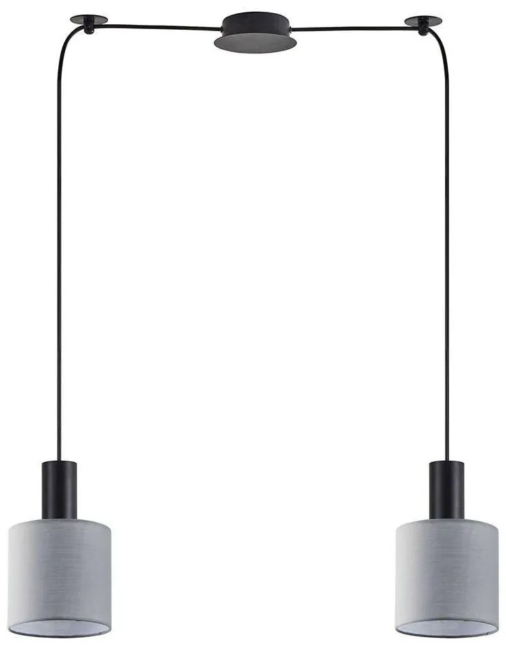 Φωτιστικό Οροφής Adept Tube 77-8515 70x15x300cm 2xE27 60W Black-Grey Homelighting
