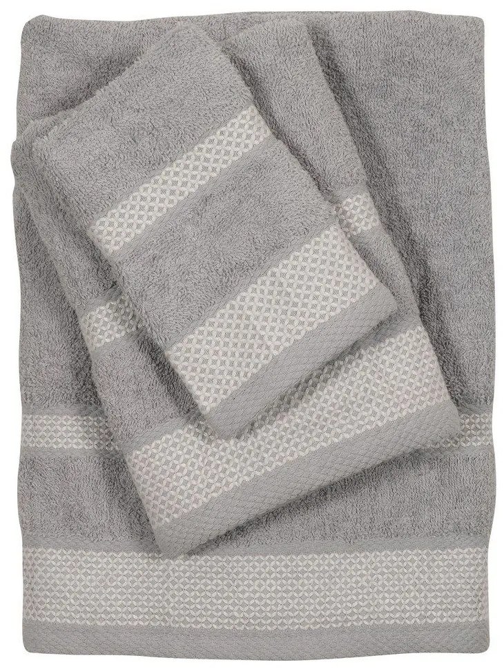Πετσέτες Best 0653 (Σετ 3τμχ) Grey Das Home Σετ Πετσέτες 70x140cm 100% Cotton