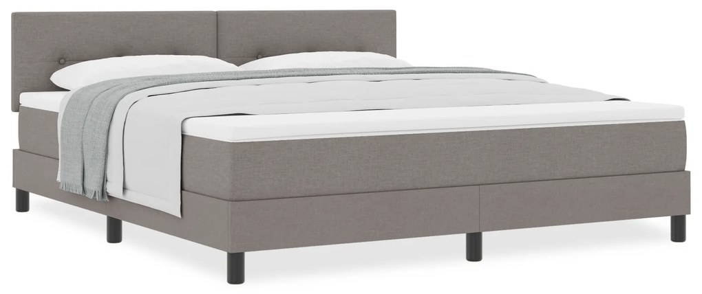 vidaXL Κρεβάτι Με Βάση Με Στρώμα Ταμπά 180x200 εκ. Ύφασμα
