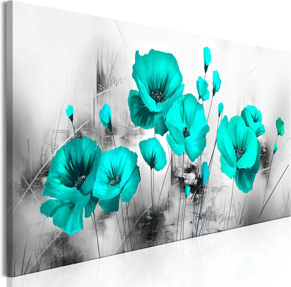 Πίνακας - Turquoise Meadow (1 Part) Narrow - 120x40