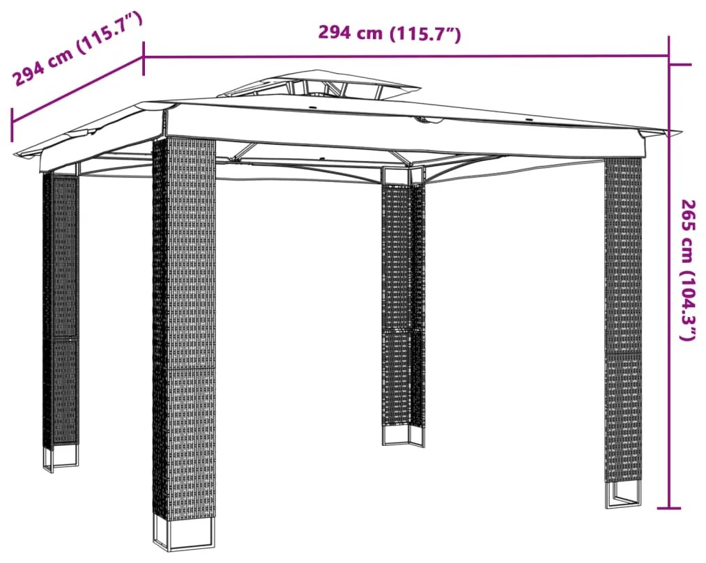 ΚΙΟΣΚΙ ΜΕ ΔΙΠΛΗ ΟΡΟΦΗ ΚΡΕΜ 2,94X2,94 Μ. ΑΤΣΑΛΙΝΟ 368444