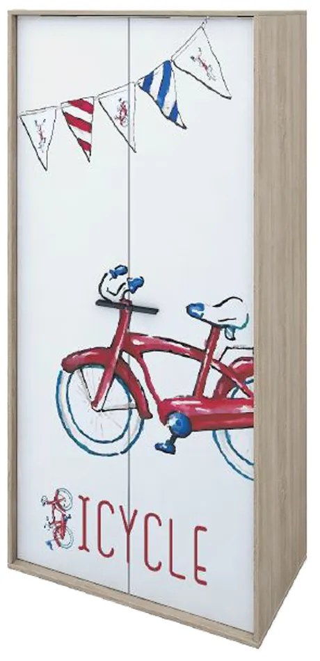 BICYCLE ΝΤΟΥΛΑΠΑ SONOMA ΜΕ PATTERN 90x50xH190cm