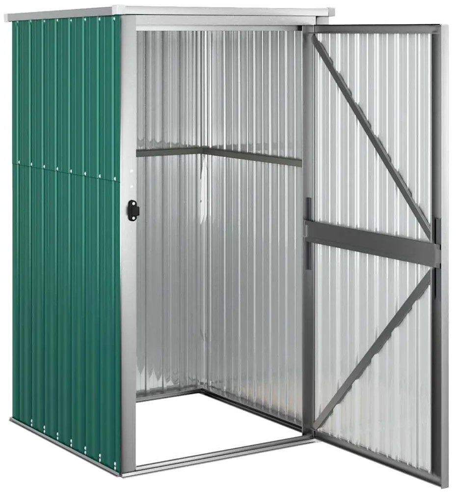 vidaXL Αποθήκη Εργαλείων Κήπου Πράσινη 88x89x161 εκ. Γαλβαν. Ατσάλι