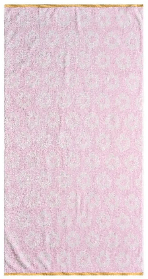 Πετσέτα Βρεφική Calla Pink-White Kentia Σώματος 70x125cm 100% Βαμβάκι