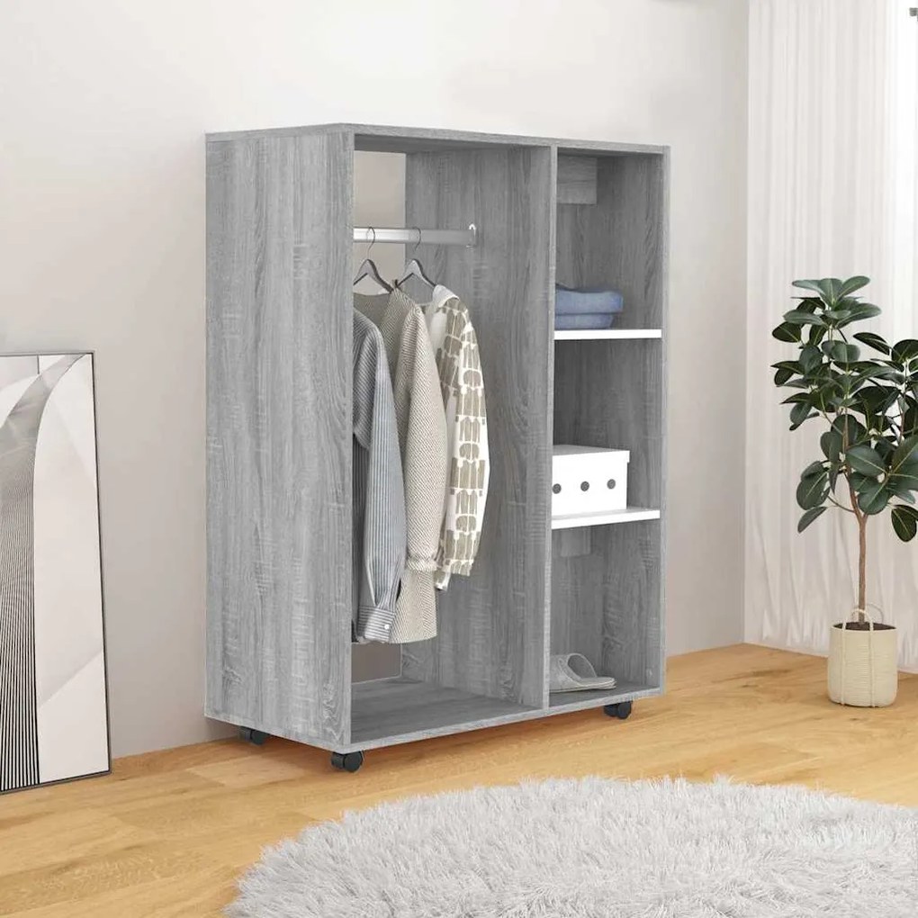 vidaXL Ντουλάπα Γκρι Sonoma 80 x 40 x 110 εκ. από Επεξεργασμένο Ξύλο