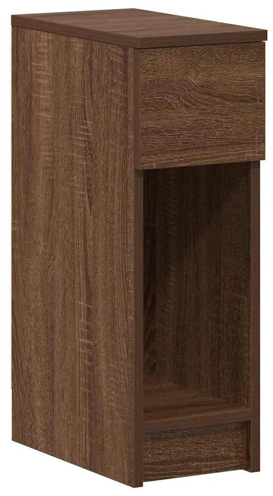 vidaXL Κομοδίνο με συρτάρι Καφέ Δρυς 20x36x60 εκ.