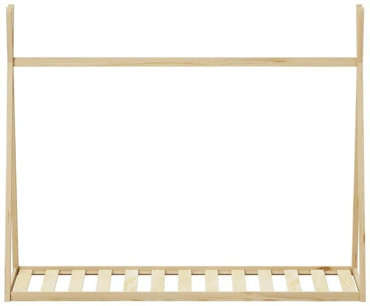 Κρεβάτι παιδικό Lilly τύπου Montessori ξύλο πεύκου φυσικό 90x190 εκ. 90x190x156.5 εκ.
