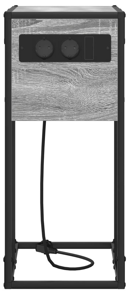 vidaXL Κομοδίνο Γκρι sonoma 41.5 x 26 x 60.5 εκ Επεξεργασμένο ξύλο