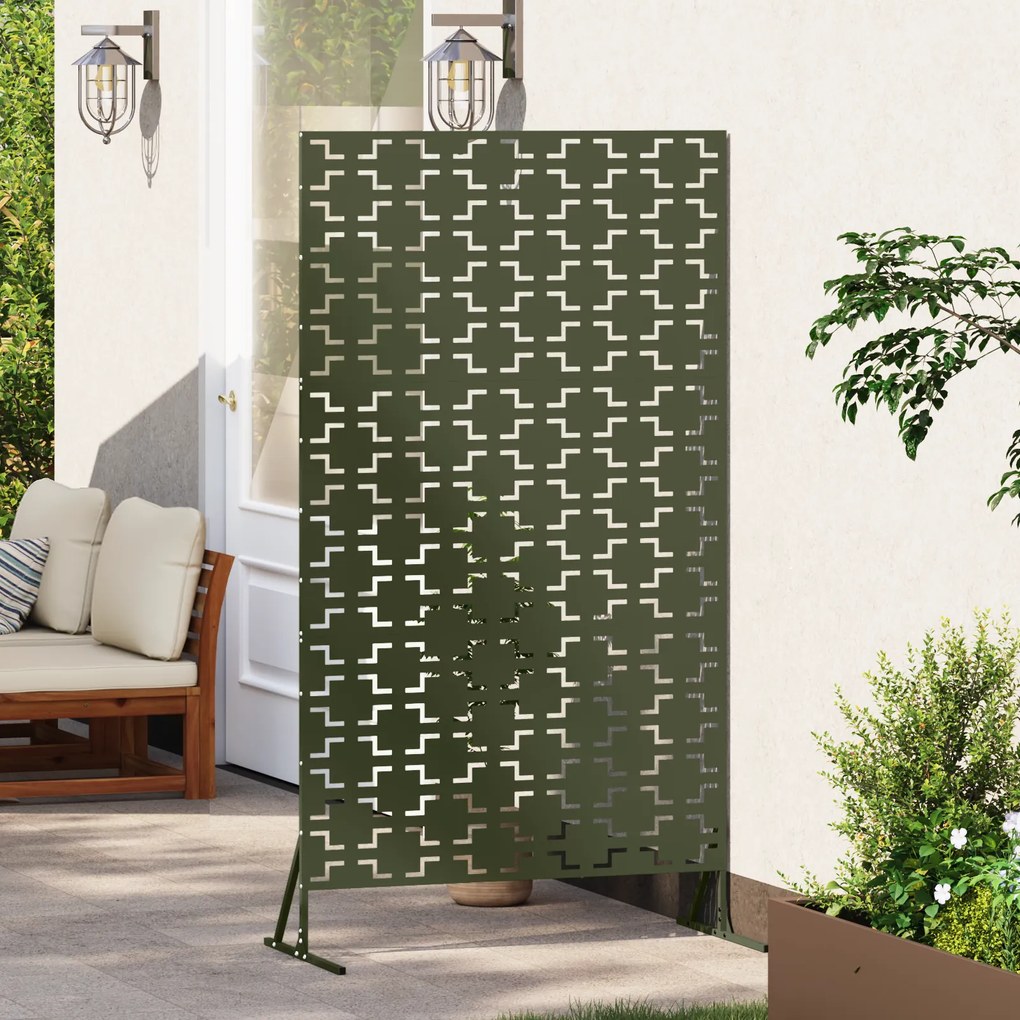 vidaXL Πλέγμα Ιδιωτικό Ελιά 100x50x180 εκ Ατσάλι