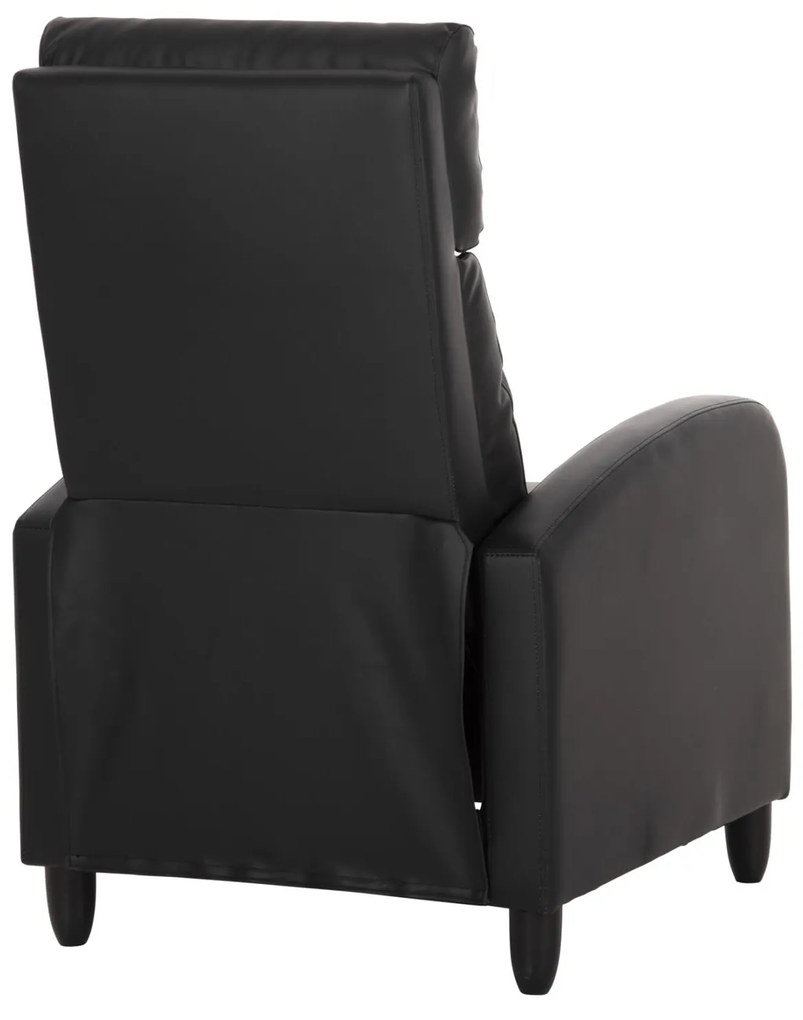 Πολυθρόνα HIBER RELAX C9782.11 με Μαύρο PU 67,5x90x104Υ εκ. 67.5x90x104 εκ.