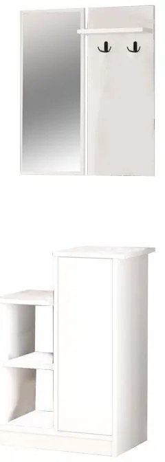 Έπιπλο εισόδου Wizbo μελαμίνης λευκό 61x37x82.5εκ 61x37x82.5 εκ.