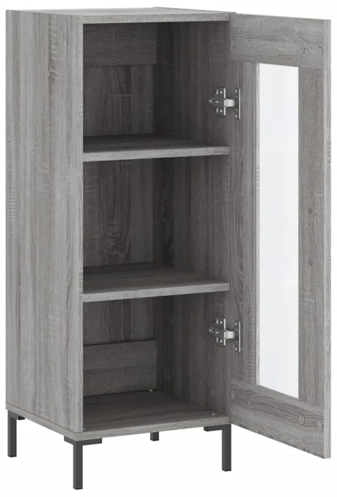 vidaXL Ντουλάπι Γκρι Sonoma 34,5x34x90 εκ. από Επεξεργασμένο Ξύλο