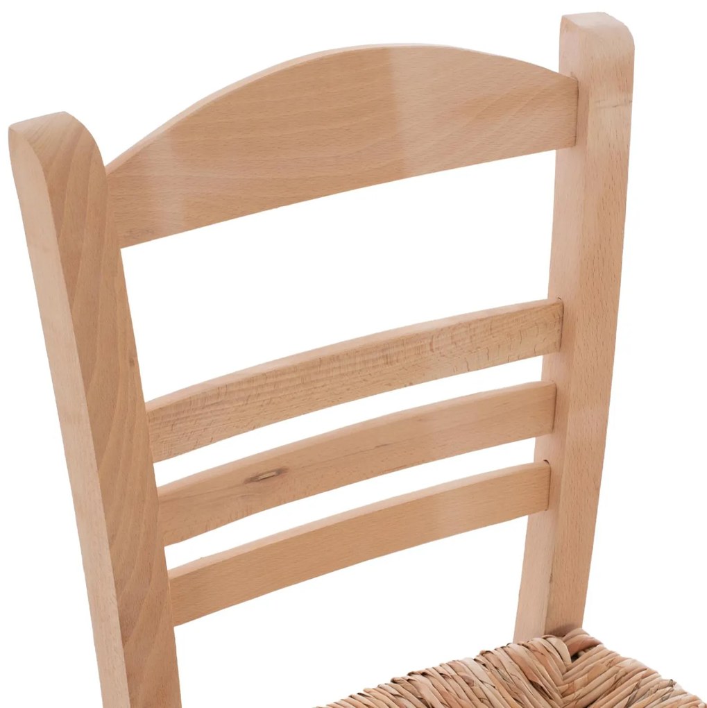 Καρέκλα JHETT C10369.02 Επιλοχία με Ψάθα Άβαφη 40.5x43x88 εκ.