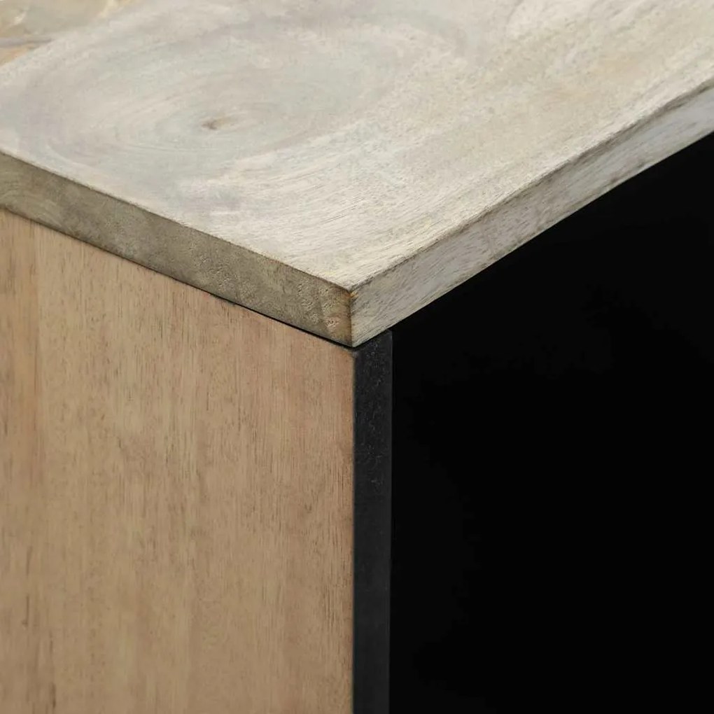 vidaXL Μπουφές Λευκό 80 x 33 x 75 εκ Μασίφ ξύλο μάνγκο