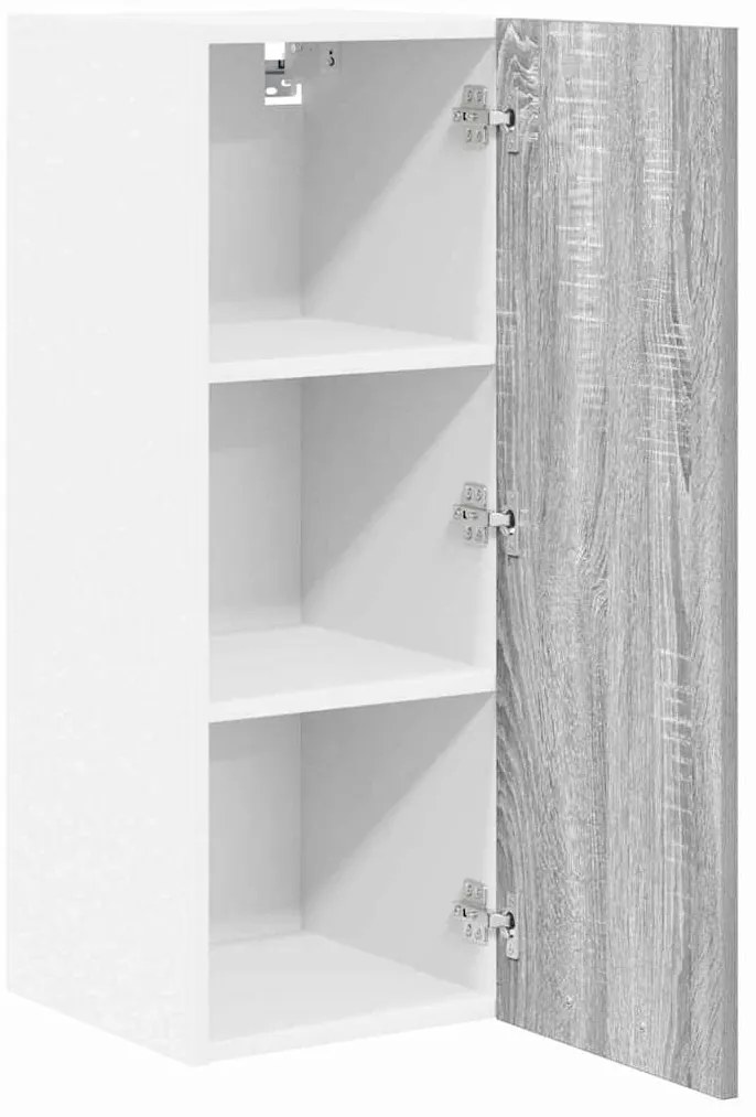 vidaXL Κρεμαστό ντουλάπι 2 pcs Γκρι Σομόνα και Λευκό 30 x 31 x 80 εκ.