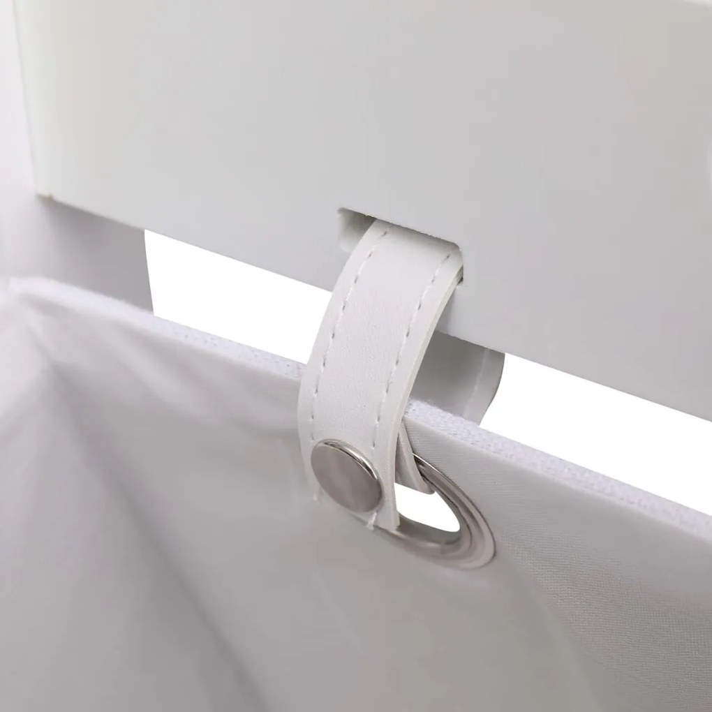 vidaXL Ραφιέρα Αποθήκευσης με 2 Καλάθια Λευκή 35 x 35 x 72 εκ. Ξύλο