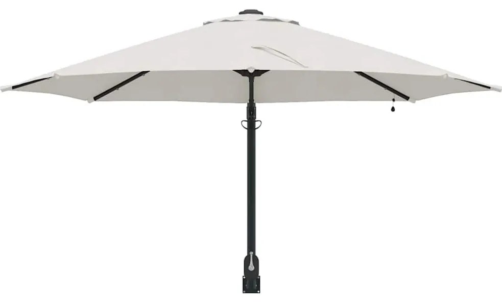 vidaXL Ομπρέλα Κήπου Μπεζ και Μαύρο 248 x 248 x 148 εκ.