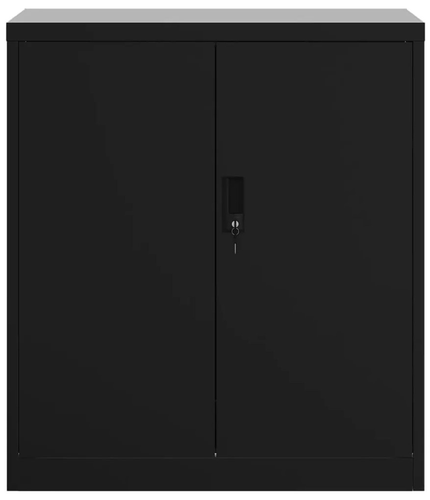 vidaXL Αρχειοθήκη Μαύρη 79 x 40 x 90 εκ. από Ατσάλι