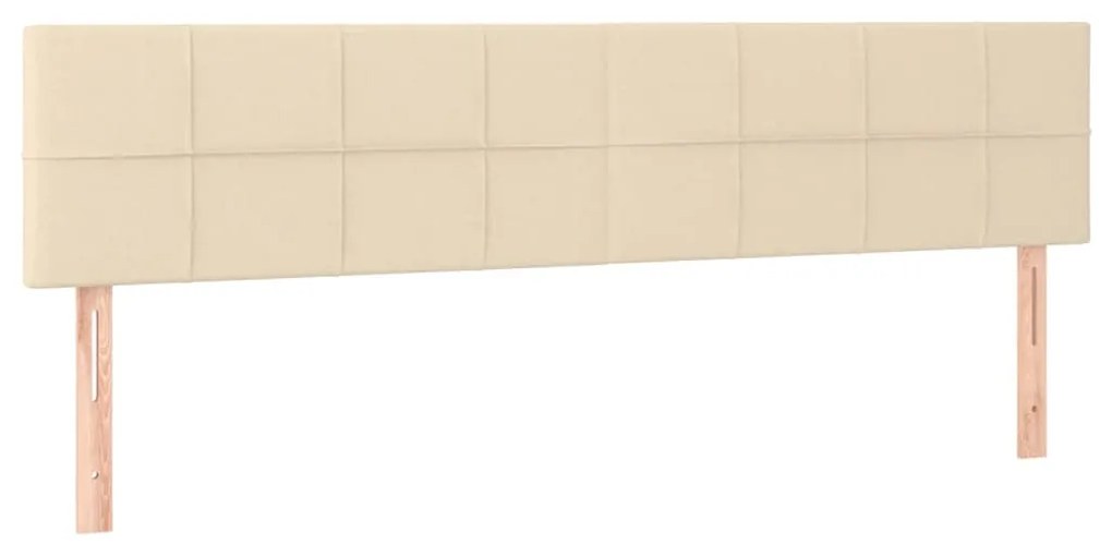 vidaXL Κεφαλάρια Κρεβατιού 2 τεμ. Κρεμ 100x5x78/88 εκ. Υφασμάτινο