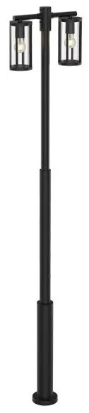 Επιδαπέδιο Φωτιστικό 2xE27 15W IP65 Μαύρο E339 Zambelis-E339-Μαύρο E339