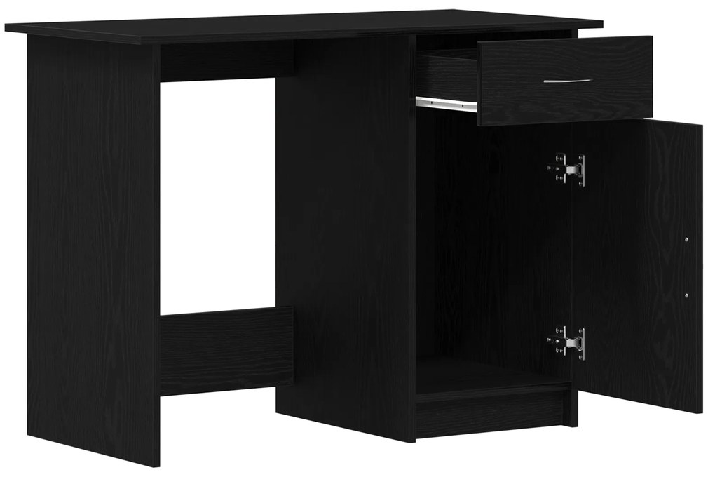 vidaXL Γραφείο Μαύρο Δρυς 100x50x76 εκ από Επεξεργασμένο Ξύλο