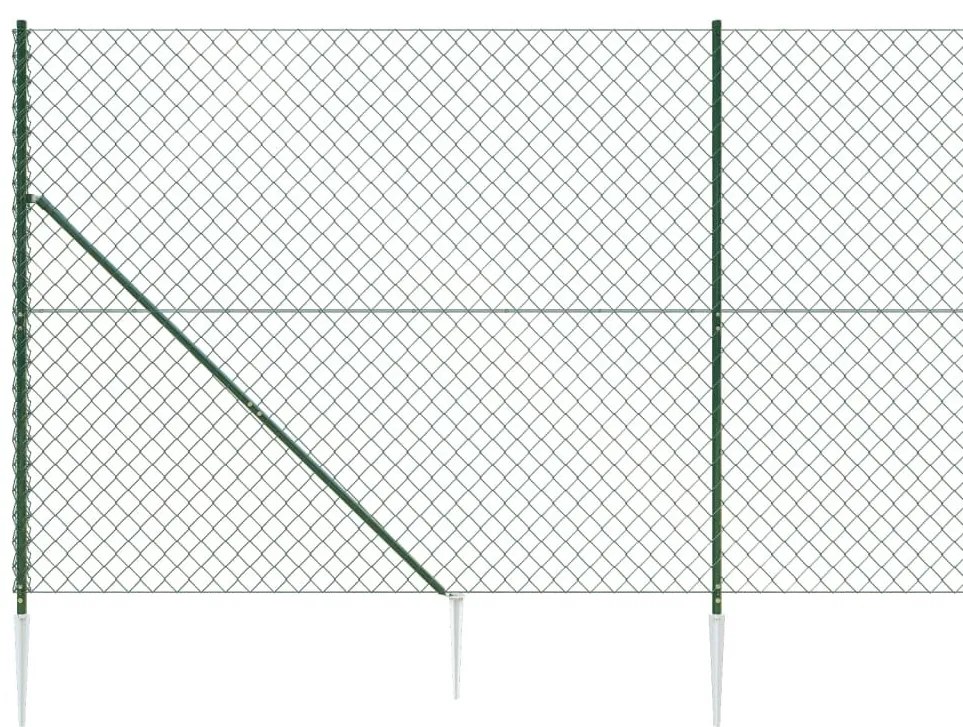 Συρματόπλεγμα Περίφραξης Πράσινο 2,2 x 25 μ. με Καρφωτές Βάσεις - Πράσινο