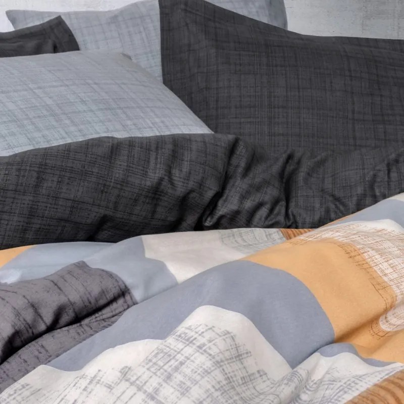 Σετ κλινοσκεπασμάτων Cotton Box 129CTN4643, 100% βαμβάκι, 3 τεμάχια, Κουβέρτα 160x220 cm, Σεντόνι 180x240 cm, Κάλυμμα 50x70 cm, Πολύχρωμο