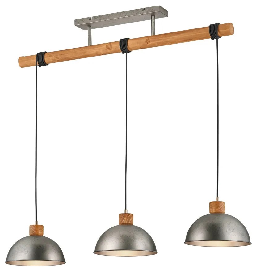 Φωτιστικό Κρεμαστό Vintage Trio Lighting Delhi 303400367 Νίκελ Αντικέ