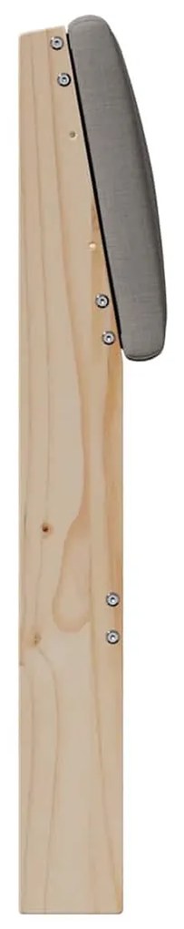 vidaXL Ταπετσαρισμένο κεφαλάρι Taupe 140 cm Στερεά ξυλεία πεύκου