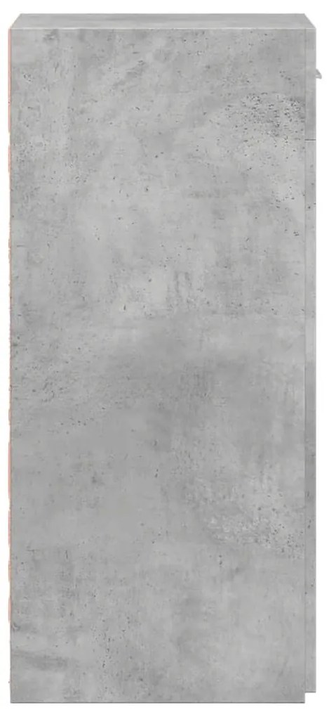 Ντουλάπι Γκρι Σκυροδέματος 40x42,5x93 εκ. Επεξεργασμένο Ξύλο - Γκρι
