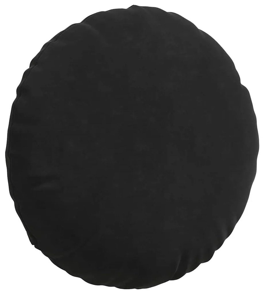 vidaXL Μαξιλάρια καθισμάτων 2 pcs Μαύρο Ø 40 x 13 εκ. Βελούδο