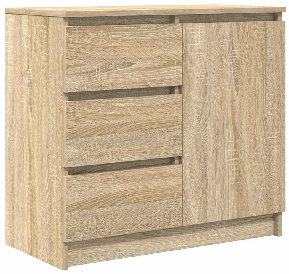 Συρταριέρα με Συρτάρια Sonoma Δρυς 71x35x65 εκ. από Επεξ. Ξύλο - Καφέ