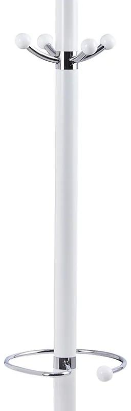 Καλόγερος ρούχων Nicolo pakoworld μέταλλο λευκό Φ37x175εκ - Μέταλλο - 226-000003