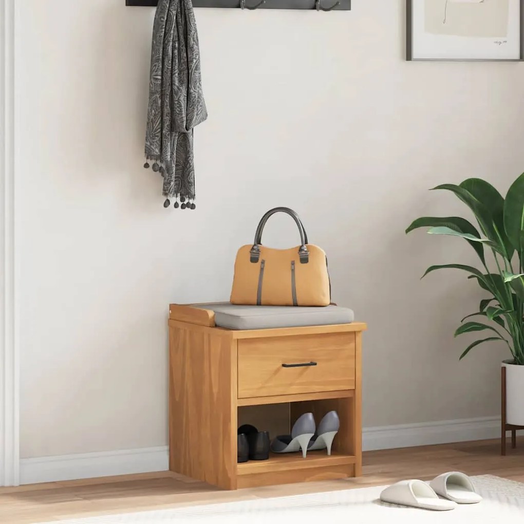 vidaXL Πάγκος διαδρόμου "SANDNES" 45x40x50 εκ.Πεύκο μασίφ ξύλο