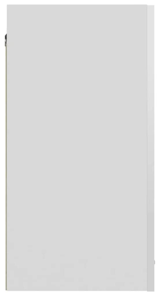 vidaXL Ντουλάπι Κρεμαστό Γυαλιστερό Λευκό 60x31x60 εκ. από Μοριοσανίδα