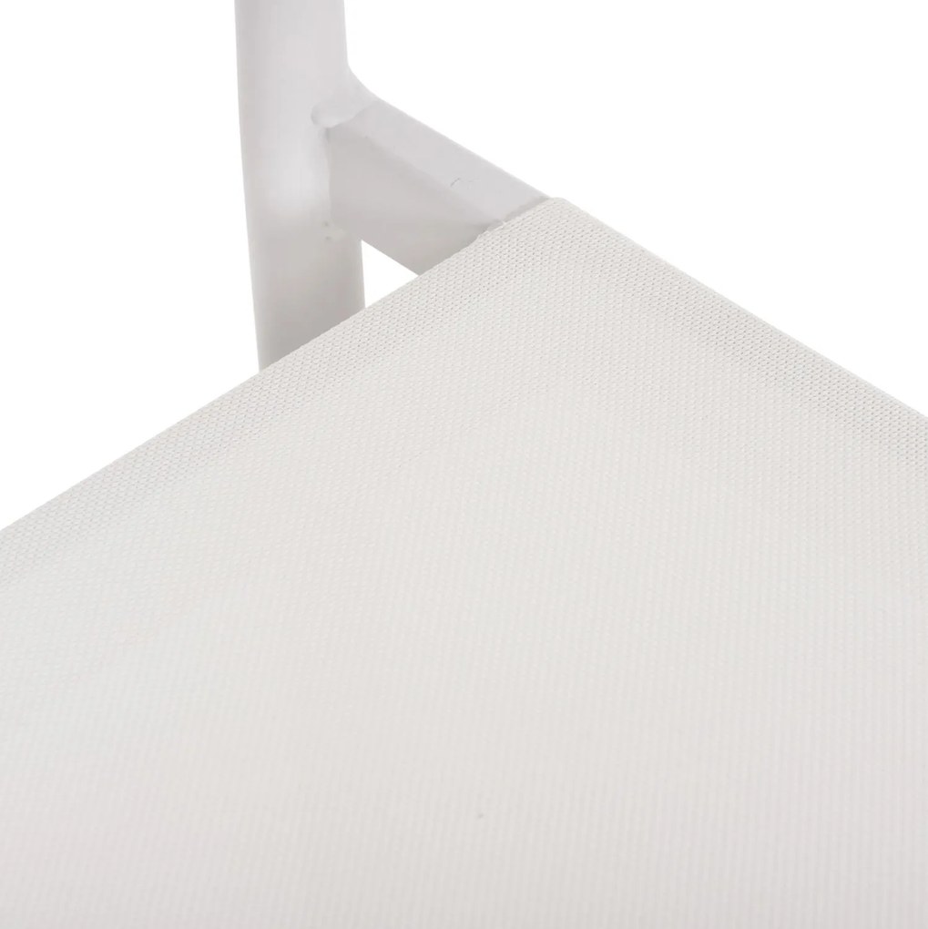 Καρέκλα - Πολυθρόνα SERLY C6052.01 Λευκή Αλουμινίου με Λευκό Textiline 56x61x74,5Yεκ 56x61x74.5 εκ.