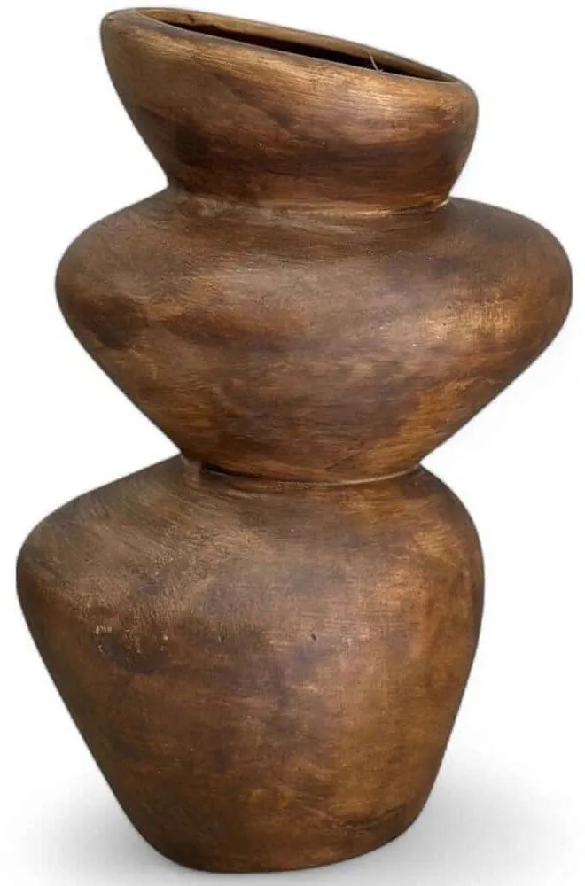 Βάζο Luma 546HAR1101 Φ12x25cm Brown Aberto Design Κεραμικό