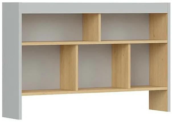 Τραπέζι γραφείου Boston BM117, Με συρτάρια, Αριθμός συρταριών: 1, 75x100x70cm, 50 kg, Δρυς, Γυαλιστερό λευκό, Ανοιχτό γκρι | Epipla1.gr