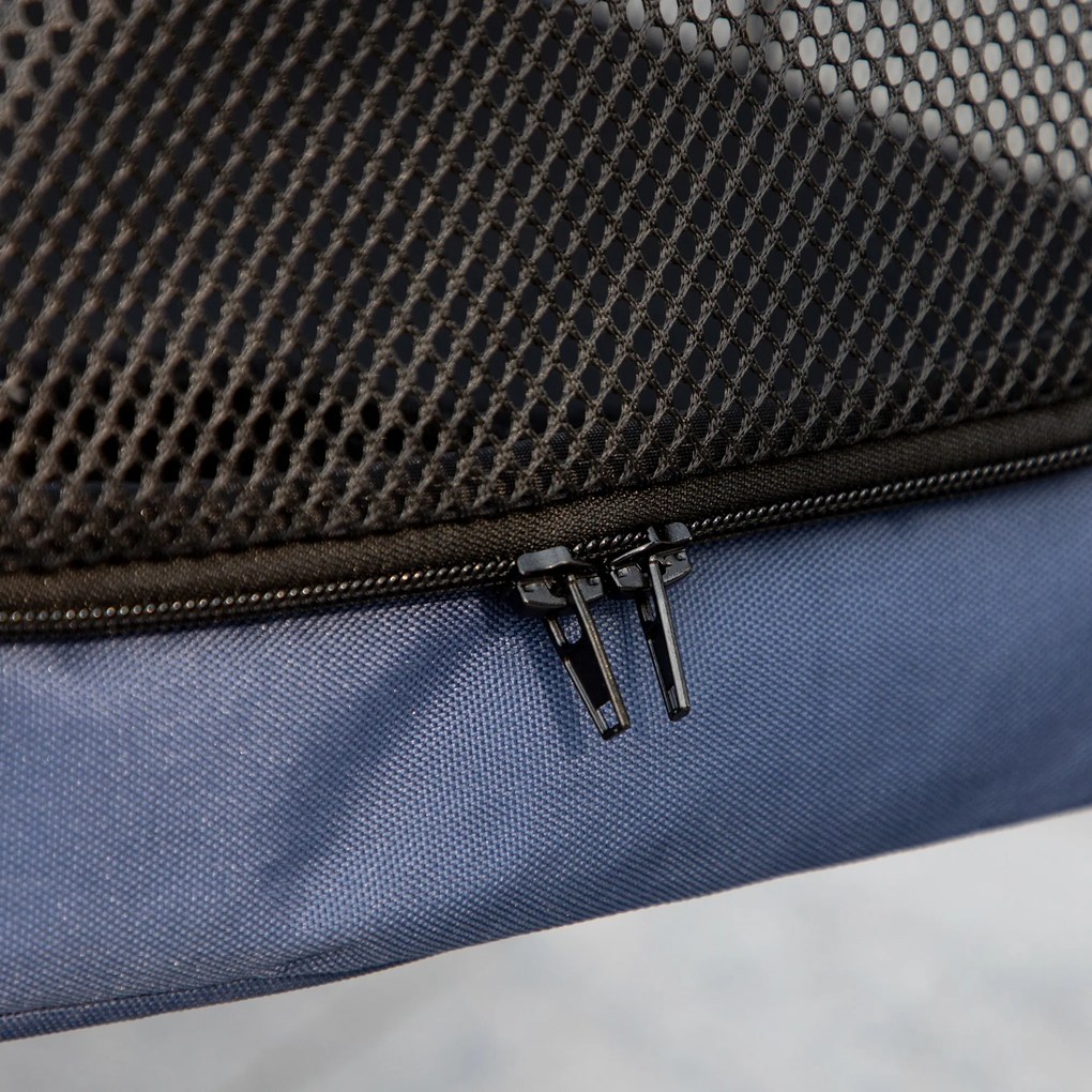 PawHut Καρότσι Σκύλου έως 20kg Πτυσσόμενο Μαξιλάρι 3 Πλαϊνές Τσέπες 102 cm x 62 cm x 105 cm Μπλε