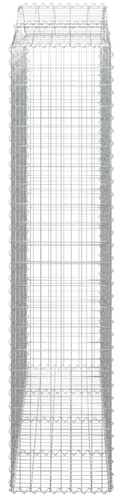 vidaXL Συρματοκιβώτια Τοξωτά 4 τεμ. 200x50x220/240 εκ. Γαλβαν. Ατσάλι