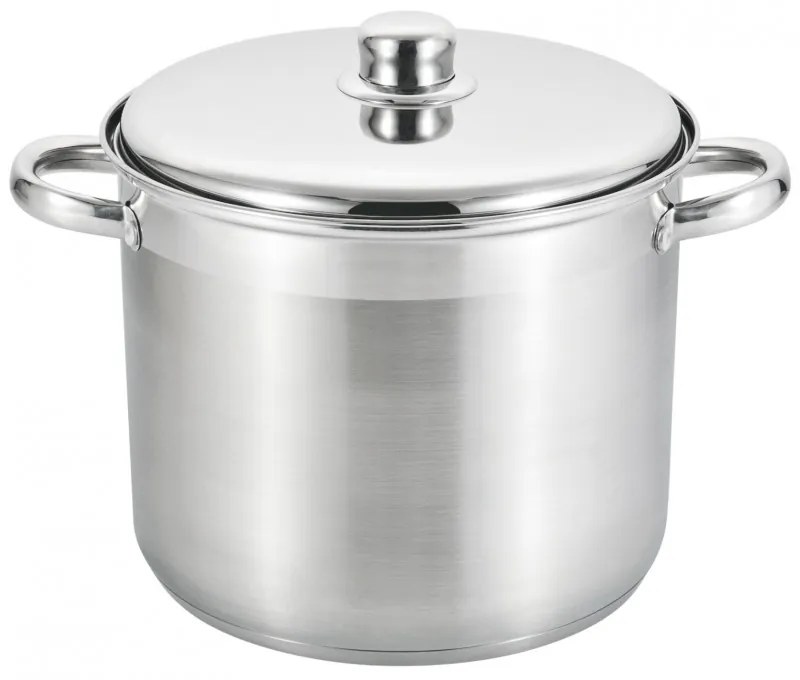 Κατσαρόλα Rosberg R51211B32S, 32x24 cm, 19 l, Μεταλλικό καπάκι, Επαγωγή, Inox