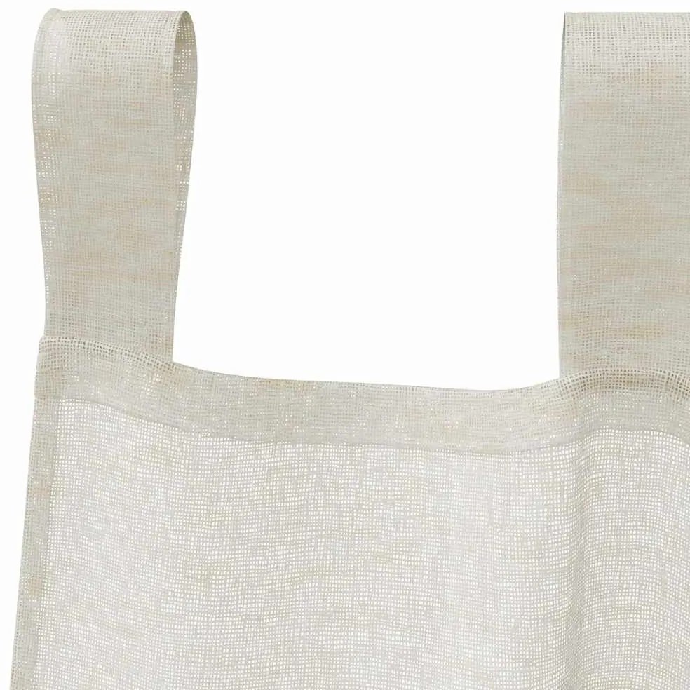 vidaXL Κουρτίνα βυσσινί 2 pcs Κρεμ 140 x 140 cm Πολυεστέρας