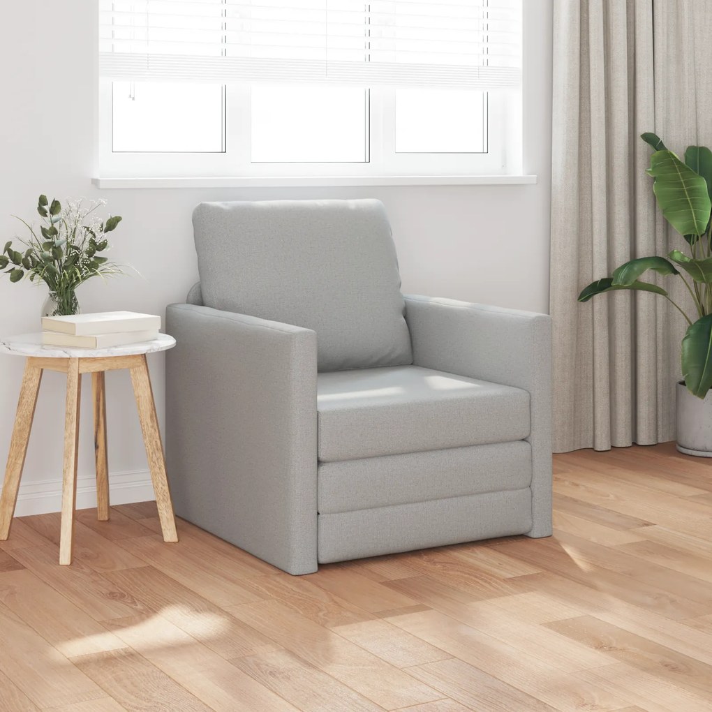 vidaXL Καναπές Κρεβάτι 2 σε 1 Συννεφί Γκρι 74x77x81 εκ Υφάσματος