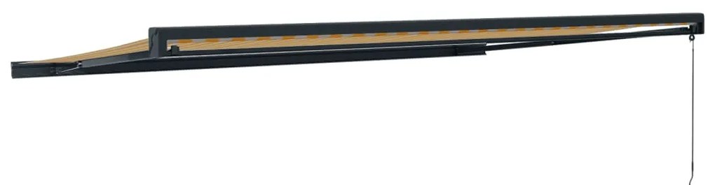 vidaXL Τέντα Πτυσσόμενη Κίτρινη / Λευκή 5 x 3 μ. Ύφασμα και Αλουμίνιο