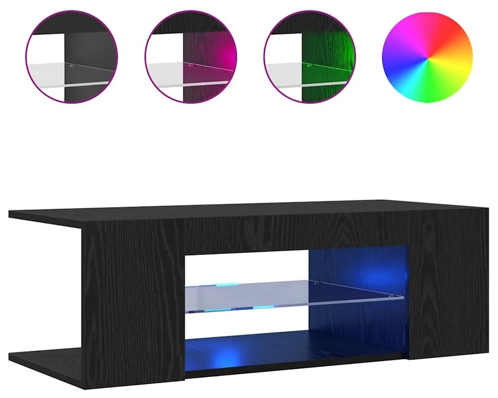 vidaXL Ντουλάπι TV Μαύρο 90 x 39 x 30 εκ. Επεξεργασμένο ξύλο
