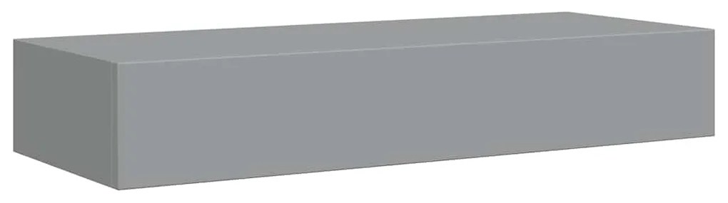 vidaXL Ράφι Επιτοίχιο με Συρτάρι Γκρι 60 x 23,5 x 10 εκ. από MDF