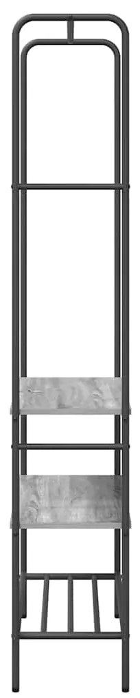 vidaXL Ράφι ρούχων με ράφια Γκρι sonoma 77 x 30 x 171 εκ