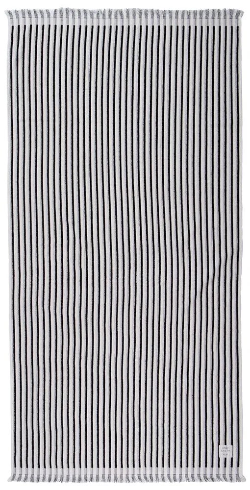 Πετσέτα Θαλάσσης Elveria Black Nef-Nef Beach 90x170cm 100% Βαμβάκι