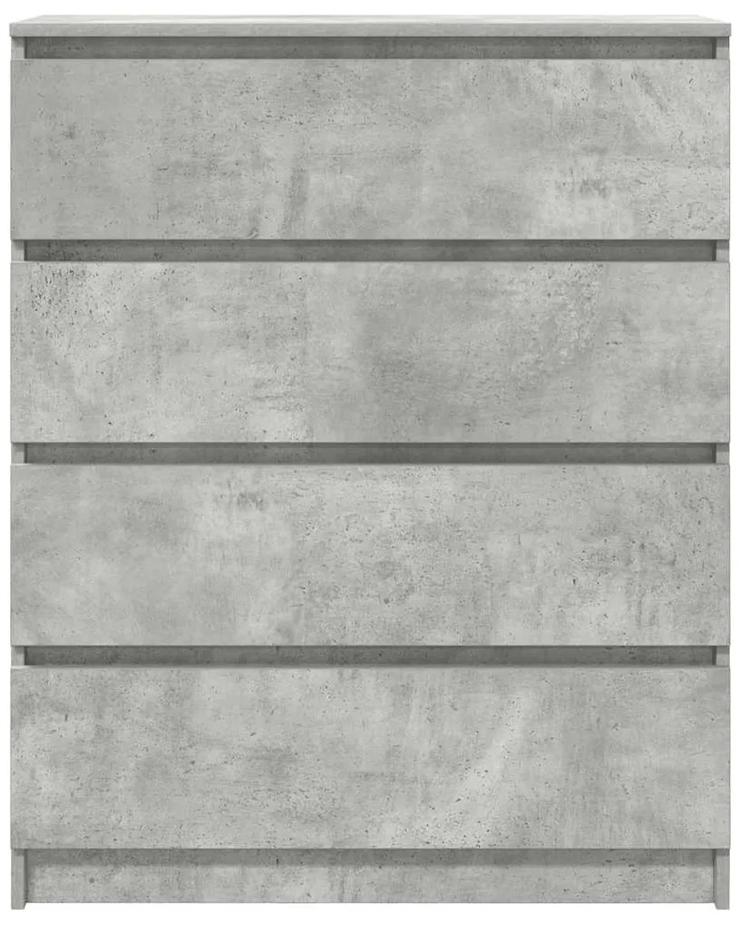 Sideboard Μπετόν Γκρι 80x35x99 cm Κατασκευασμένο ξύλο - Γκρι